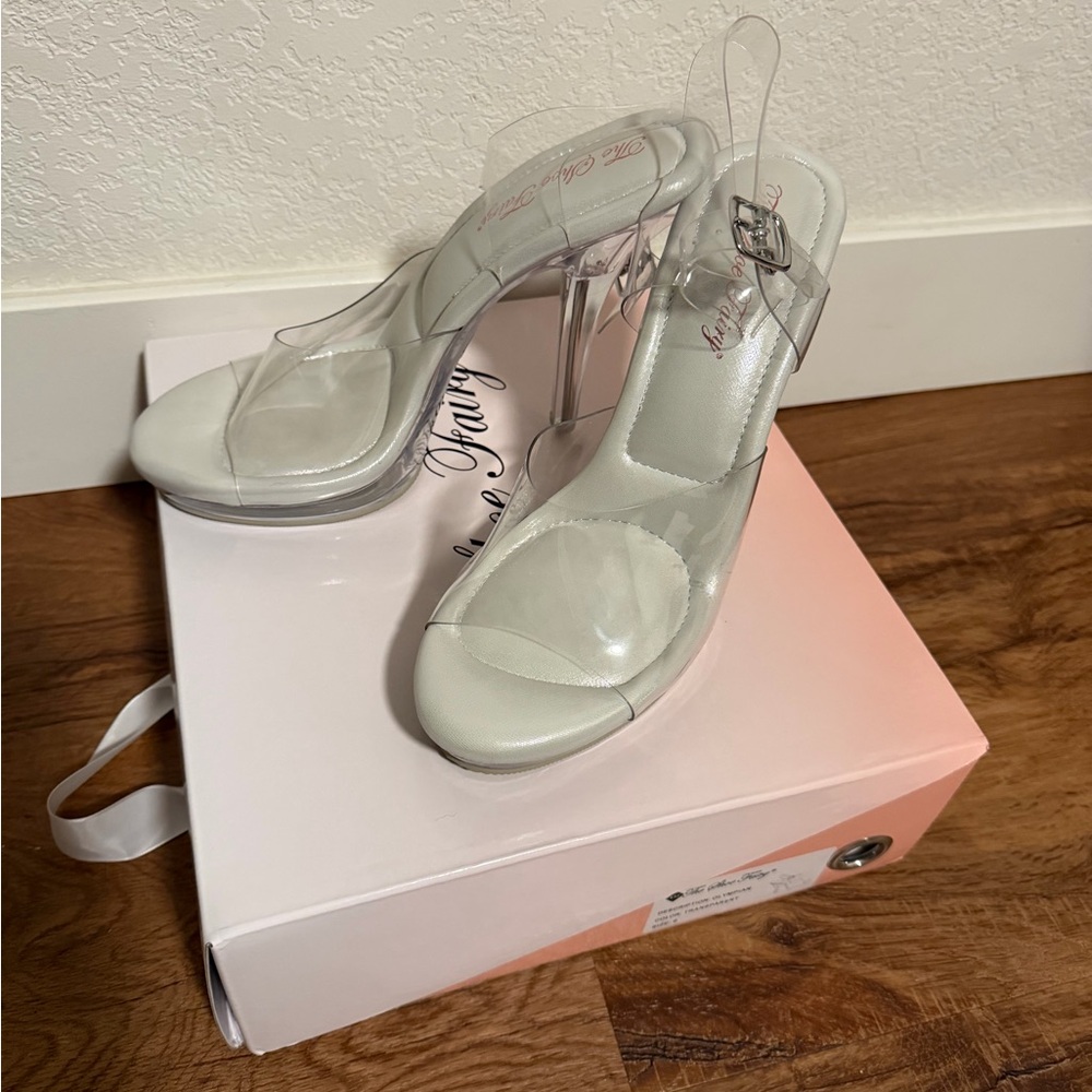 Transparent Strap Stiletto Heels